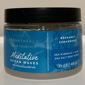 Bath & Body Works Meditative Bergamot Cedarwood Sea Salt Scrub 17 oz NEW SEALED